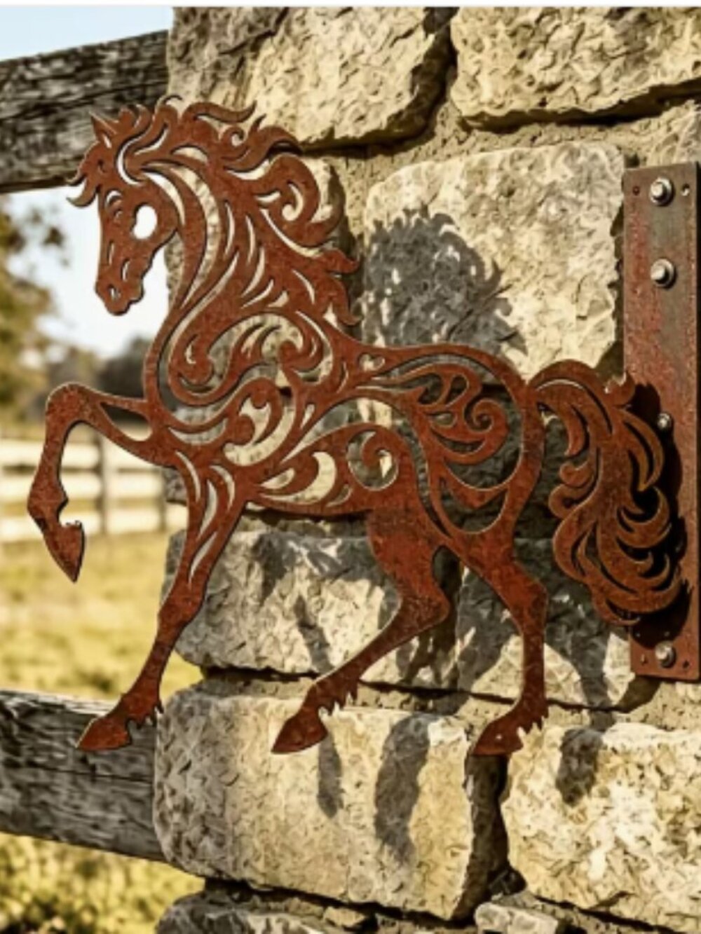 Laser Cut Metal Horse Decor